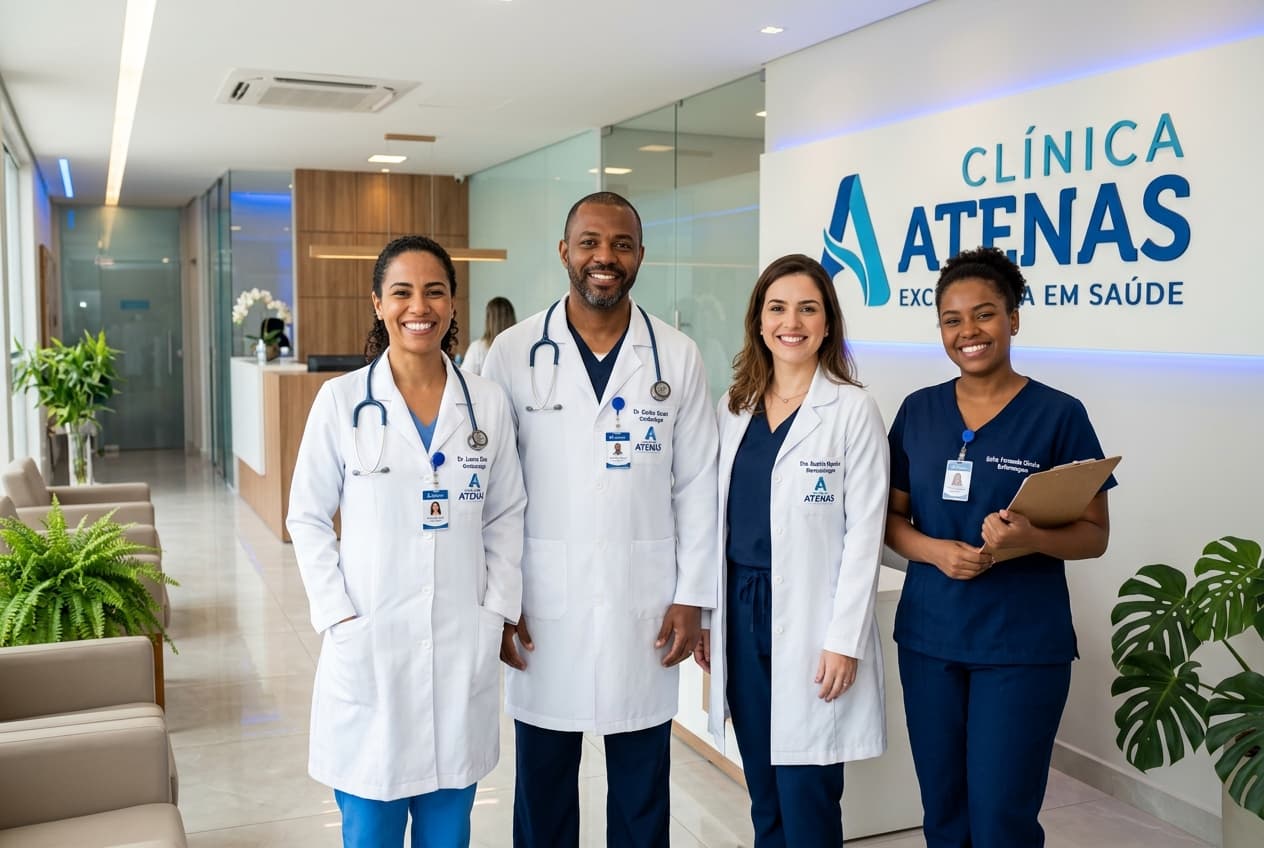 Equipe médica da Clínica Atenas — Campinas/SP